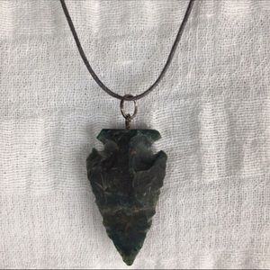 Green Arrowhead Necklace